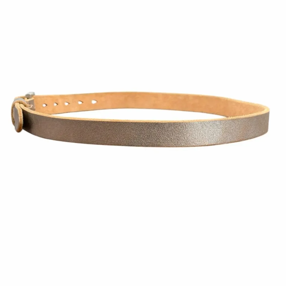 American Eagle Belt Silver Leather Vintage SZ S Women’s Rocker Streetwear Skinny